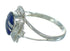 Genuine Sterling Silver Lapis Inlay Southwest Ring Size 8 AX73725